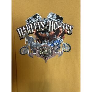 VTG 11th Street Harleys & Horses Marketplace Men’s T-Shirt Size XL